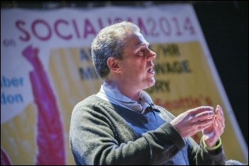 Mark Serwotka, Socialism 2014 Saturday rally 8.11.14, photo Paul Mattsson