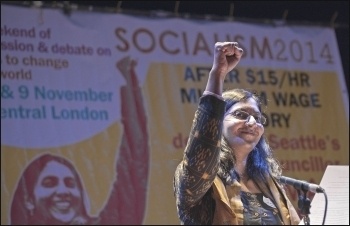'Last November I heard Kshama Sawant at Socialism 2014', photo Paul Mattsson