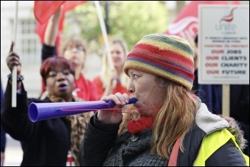 St Mungo's Broadway strike, October 2014, photo Paul Mattsson St Mungo's Broadway strike, October 2014, photo Paul Mattsson
