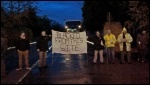 Construction workers picket the Carrington power station site, November 2014, photo Joe McArdle