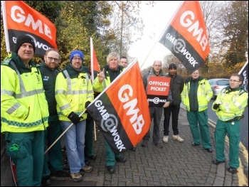 On strike outside Leicester General Hospital, 24.11.14, photo by Michael Barker On strike outside Leicester General Hospital, 24.11.14, photo by Michael Barker
