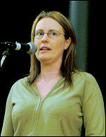 Jackie Grunsell speaking at Socialist Party congress