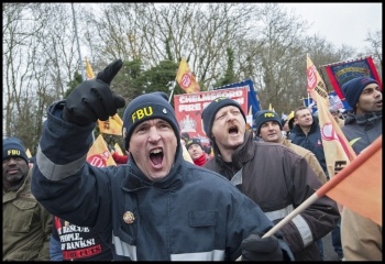 FBU national protest in Aylesbury to demand the reinstatement of Ricky Matthews, photo Paul Mattsson