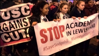 'Save Sedgefield' demo, 12 December 2014 
