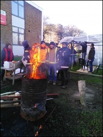 Essex firefighters' strike, Basildon fire station, photo by D Murray