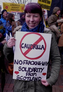 Outside the Lancashire County Council buildings in Preston, 28 Jan. Photo Dave Beale