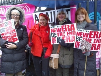 New Era estate tenants on the March for Homes, 31.1.15, London, photo by Clare Doyle