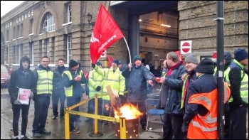 The picket at Bow Garage, photo N Byron 