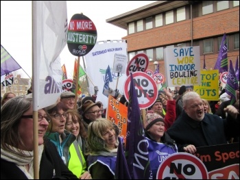 Gateshead demo against cuts, 7.2.15, photo by E Brunskill