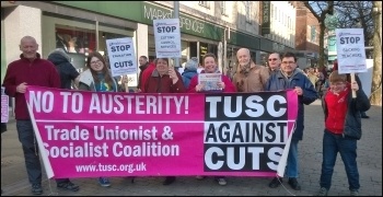TUSC campaigners in Swansea, 7.2.15 TUSC campaigners in Swansea, 7.2.15