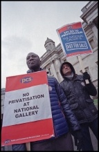 National Gallery strikers' demonstration, 5.2.15, photo Paul Mattsson