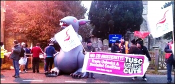 Protest at Exxon Fawley site, 19.2.15 Protest at Exxon Fawley site, 19.2.15