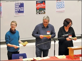 The Fighting Fund appeal at 2015 Socialist Party congress, photo by Senan