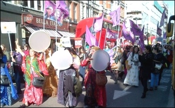 Million Women Rise demo, 7.3.15, photo by Clare Doyle