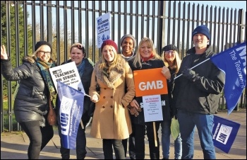 Lewisham teachers striking against academisation, March 2015