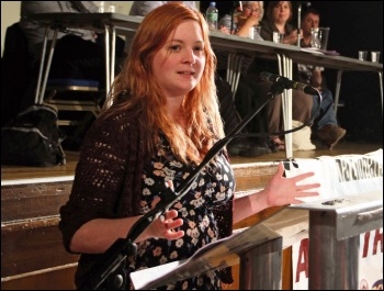 Jacqui Berry speaking at the 2013 NSSN conference, photo Senan