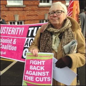 Elaine Evans, photo by Lincoln TUSC