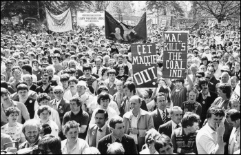 Miners rally in Wales, April 1984, photo D Sinclair