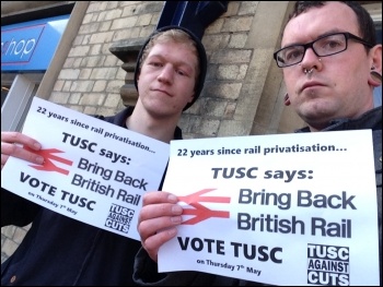 Lincoln TUSC campaigns to renationalise rail Lincoln TUSC campaigns to renationalise rail