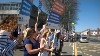 Protesting against cuts in Wales FE, 22.4.15 Protesting against cuts in Wales FE, 22.4.15