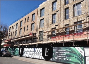New unaffordable housing in Hackney, photo by JB