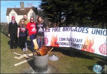 Essex fire control workers on strike, March 2015, photo by D Murray Essex fire control workers on strike, March 2015, photo by D Murray