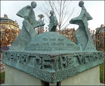 Valley Parade stadium fire memorial in Bradford, photo by Wikimedia Commons