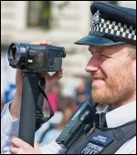 Police film London May Day demonstrators, photo Paul Mattsson