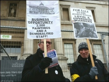 Demonstrating against privatisation of the National Gallery, photo Paul Mattsson