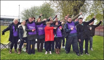 Homeless caseworkers and Socialist Party Scotland members on the North East picket line, photo by Glasgow Homeless Caseworkers Homeless caseworkers and Socialist Party Scotland members on the North East picket line, photo by Glasgow Homeless Caseworkers