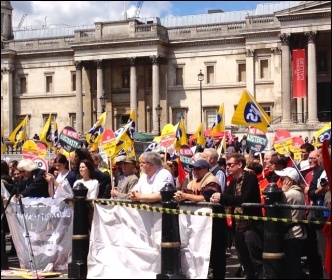 PCS rally in support of National Gallery strikers, 30.5.15, photo J Beishon