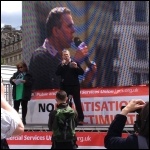 Mark Serwotka, PCS general secretary, addressing the rally, photo J Beishon