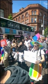 Belfast Pride march. Photo Socialist Party (CWI Ireland North)