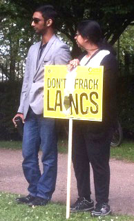 Protesting against fracking, Lancs June 2015, photo by Dave Beale