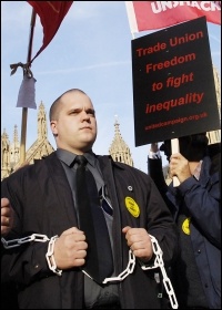 Fighting for trade union rights, photo Paul Mattsson