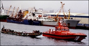 Migrant immigrant boat Noborder Network (Creative Commons), photo Noborder Network (Creative Commons)