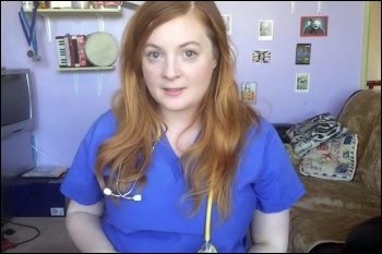 Socialist Party member Jacqui Berry appearing in her viral YouTube video blog Socialist Party member Jacqui Berry appearing in her viral YouTube video blog