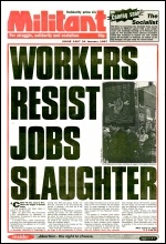 Militant issue 1307 advertising the launching of The Socialist