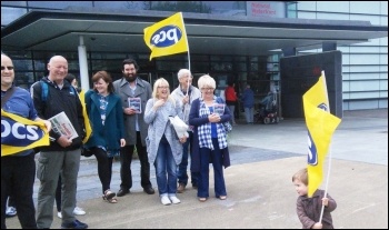 Picket at the Swansea Waterfront Museum, photo by Kate Jones