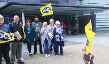 Picket at the Swansea Waterfront Museum, photo by Kate Jones Picket at the Swansea Waterfront Museum, photo by Kate Jones