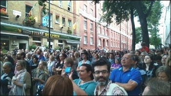Overflowing London Jeremy for Leader rally, August 2015  , photo by Mark Best