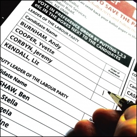 Voting Corbyn in the labour leadership, photo Simon James (Creative Commons)
