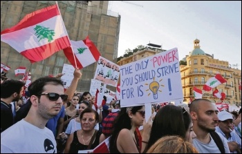 Protesting against uncollected garbage in Lebanon