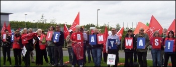 Protest outside Sports Direct HQ, September 2015, photo by E Evans Protest outside Sports Direct HQ, September 2015, photo by E Evans