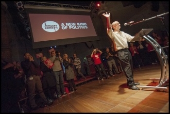 Jeremy Corbyn, Islington rally Sept 2015, photo by Paul Mattsson