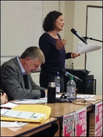 TUSC conference, 26.9.15, Hannah Sell speaking TUSC conference, 26.9.15, Hannah Sell speaking