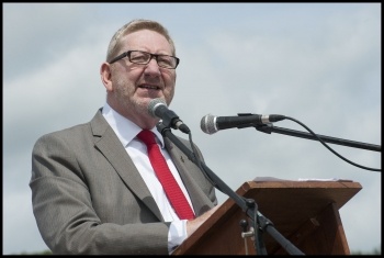 Len McCluskey, Durham miners' gala 2015, photo Paul Mattsson