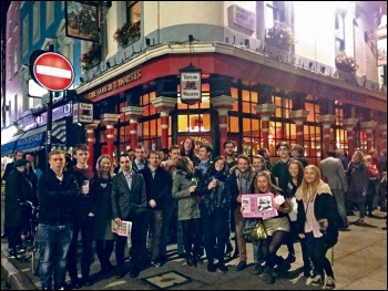 Socialist Students Karl Marx pub crawl London 8.10.2015, photo by Helen Pattison