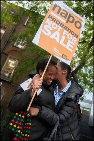 Probation workers on strike to save the service in 2013, photo by Paul Mattsson