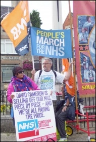 Marching for the NHS in Bolsover, August 2014